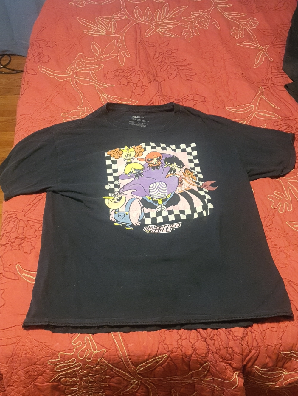 Cartoon Network 2000s PowerPuff Girls Black Tee Size L